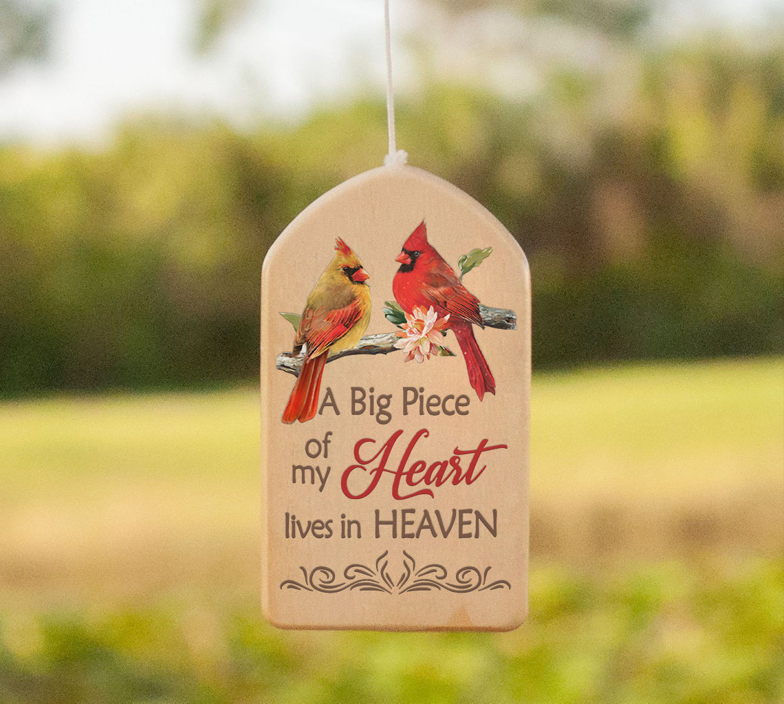 A big piece of my HEART lives in HEAVEN - Personalized Wind Chimes