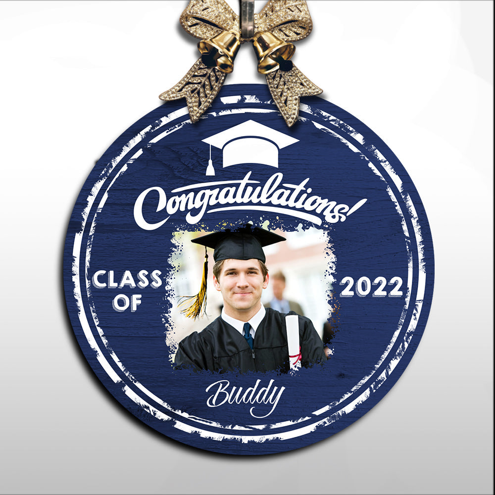 Congratulations Graduate 2022 - Personalized door wood sign