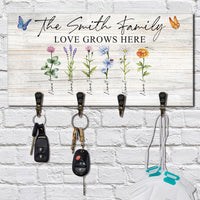 Thumbnail for Love Grows Here Personalized Key Hanger, Key Holder