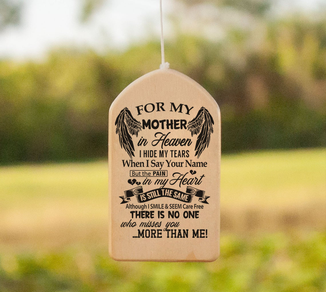 I hide my tears When I say Your Name - Memorial Personalized Wind Chimes