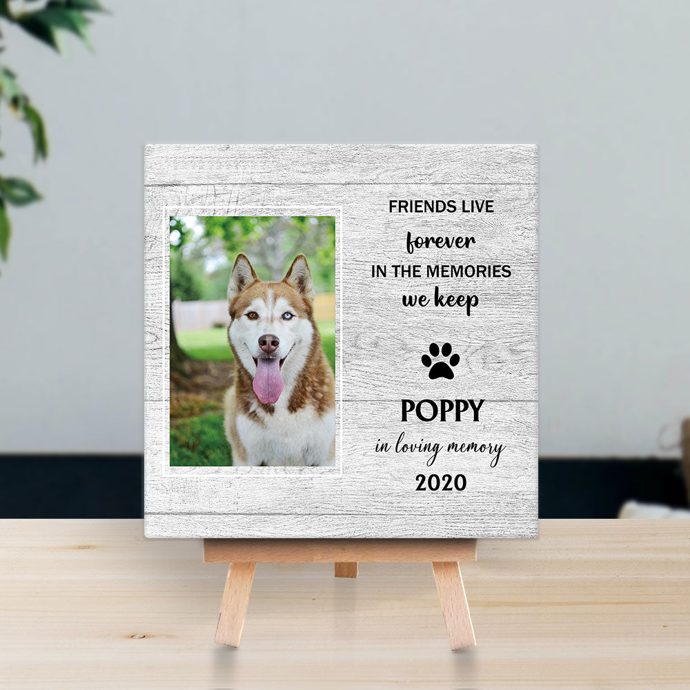 Personalized Pet Memorial Square Stone Album-Dog Cat Loss Gifts-Pet Bereavement Gift-Best Friends Are Never Forgotten - Jonxifon