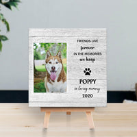 Thumbnail for Personalized Pet Memorial Square Stone Album-Dog Cat Loss Gifts-Pet Bereavement Gift-Best Friends Are Never Forgotten - Jonxifon