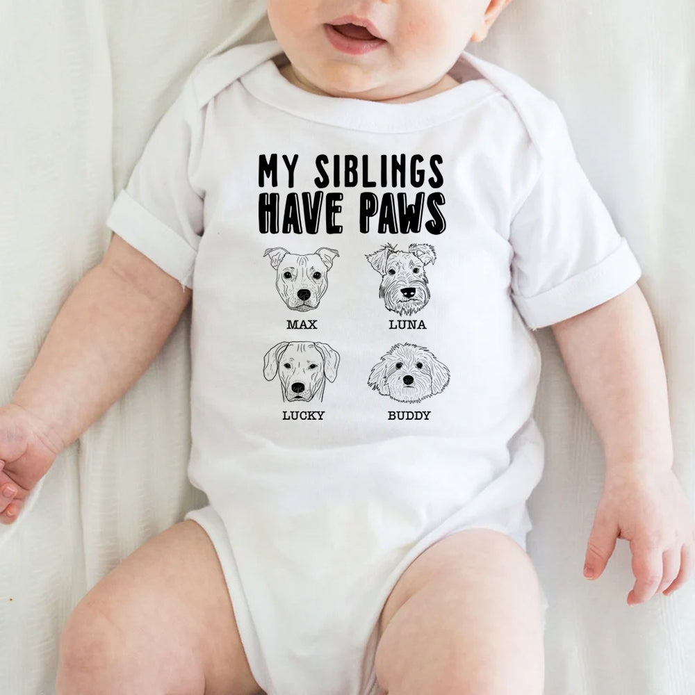 This baby is protected by dogs - Personalized Baby Onesie