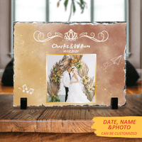 Thumbnail for Wedding Couple Blessed Slate Photo - Memorial Photo Gift For Couple - Jonxifon