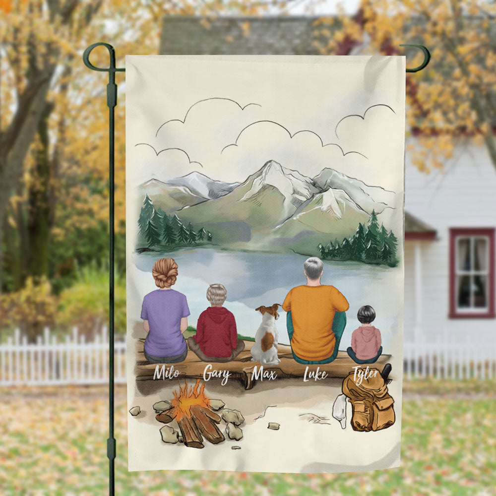 Personalized Family Flag Gifts For The Whole Family - Hiking - Jonxifon