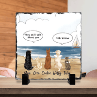 Thumbnail for They still talk about you conversation,  Pet Memorial Beach Slate Photo, Dog Cat Loss Gifts - Jonxifon