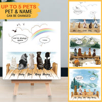 Thumbnail for Personalized Pet Memorial Square Stone Album-Dog Cat Loss Gifts-Pet Bereavement Gift-DOG & CAT-Wooden Dock - Jonxifon