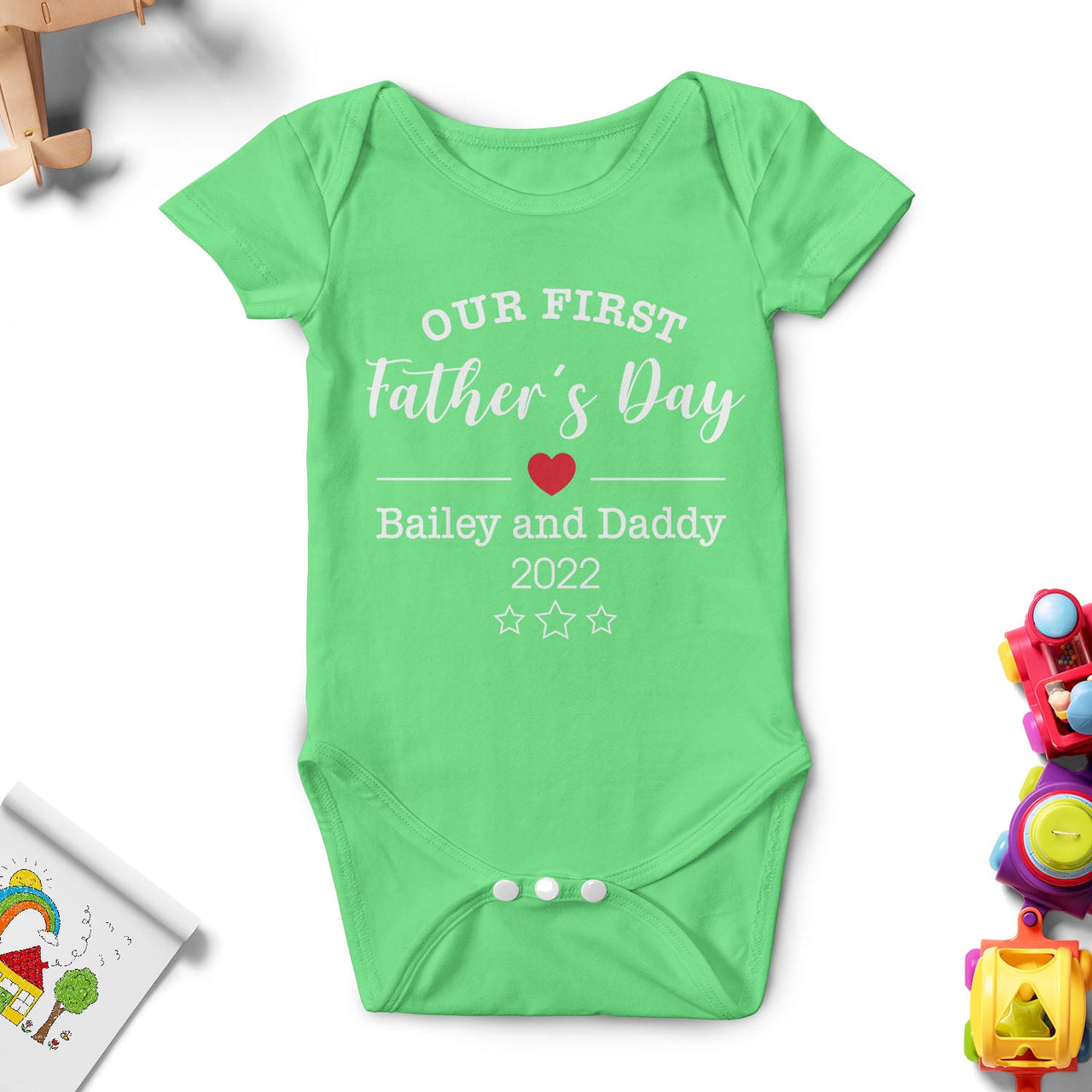 Our first Father's day - Personalized Onesie