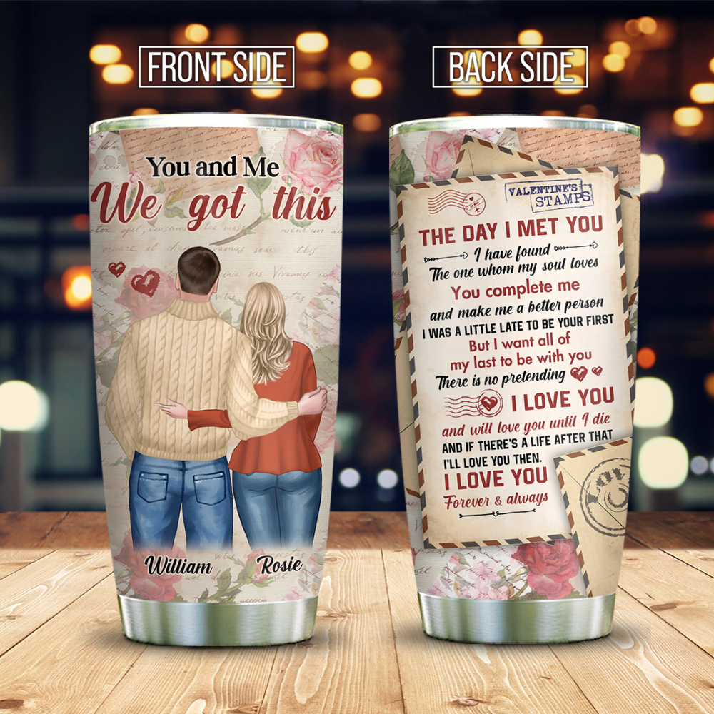 Personalized The Day I Met You Love Letter Couple Tumbler, Valentine's Day Gift DUNG-DIEP