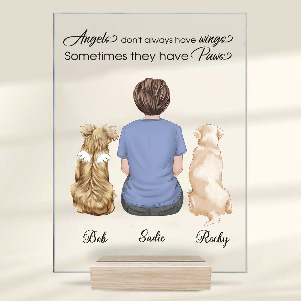 Owner and Pet, Loss Sympathy - Personalized Acrylic plaque