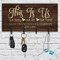 Thumbnail for Home Sweet Home - Custom Key Hanger with Family Name