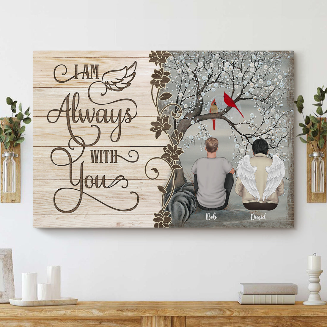 I Am Always With You Memorial Personalized Canvas