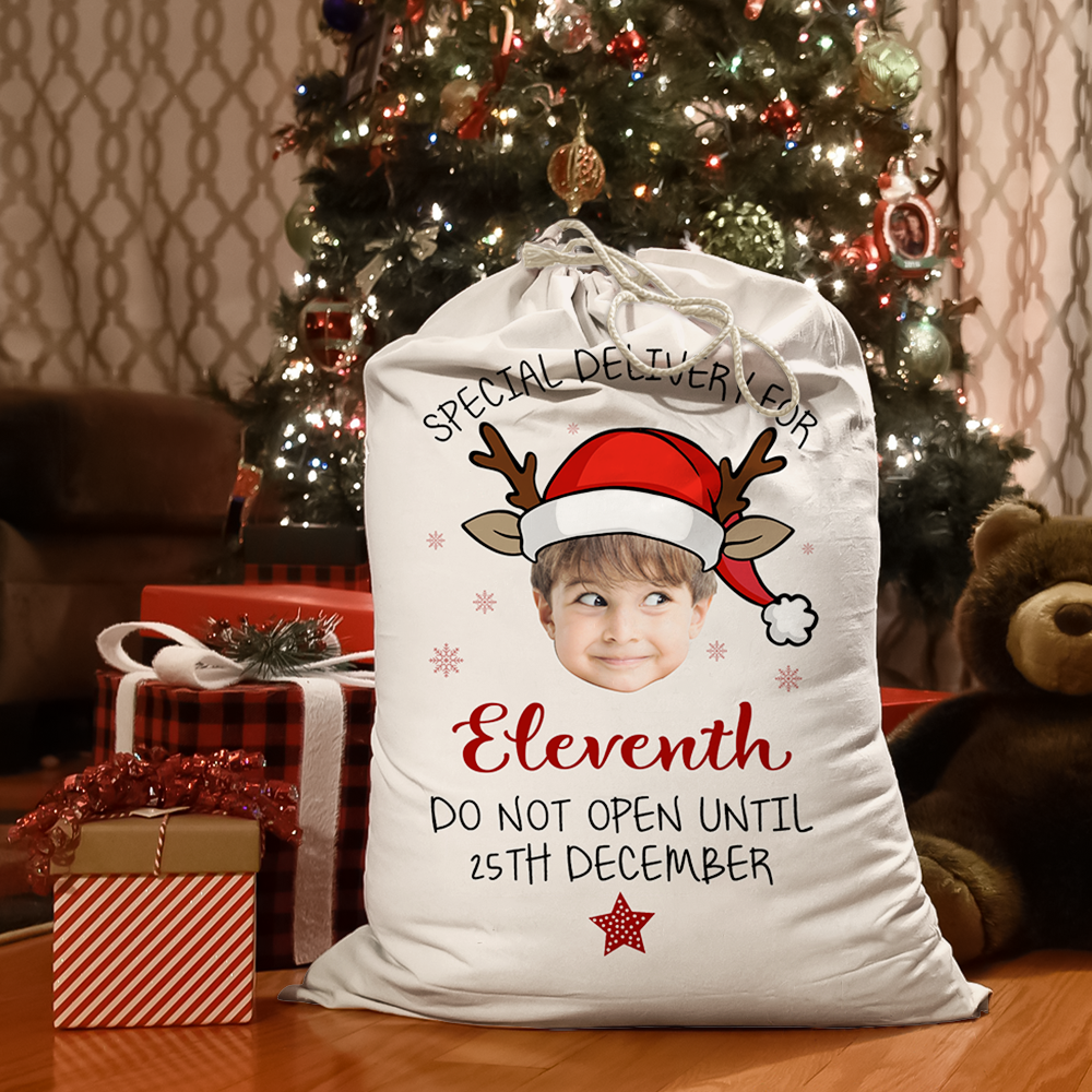 Custom Christmas Reindeer Photo Christmas Bag, Christmas Gift YHN-YEN