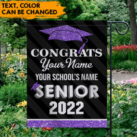 Thumbnail for Congrats Senior 2022 Graduation Garden Flag, Graduation Gift - Jonxifon