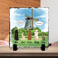 Thumbnail for They still talk about you conversation, Pet Memorial Windmill Slate Photo, Dog Cat Loss Gifts - Jonxifon