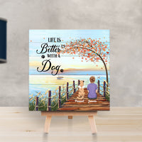 Thumbnail for I'm Always Right Here, Woman And Dog - Personalized Dog Memorial Stone Album