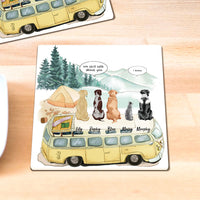 Thumbnail for Pet Memorial Square Stone Coasters, Dog Cat Loss Gifts, - Jonxifon