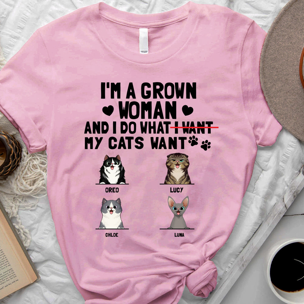 I do what my cat wants Personalized T-shirt