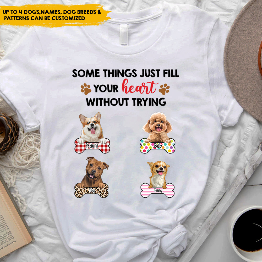 Some Things Just Fill Your Heart - Personalized T-Shirt, Gift For Dog Lovers