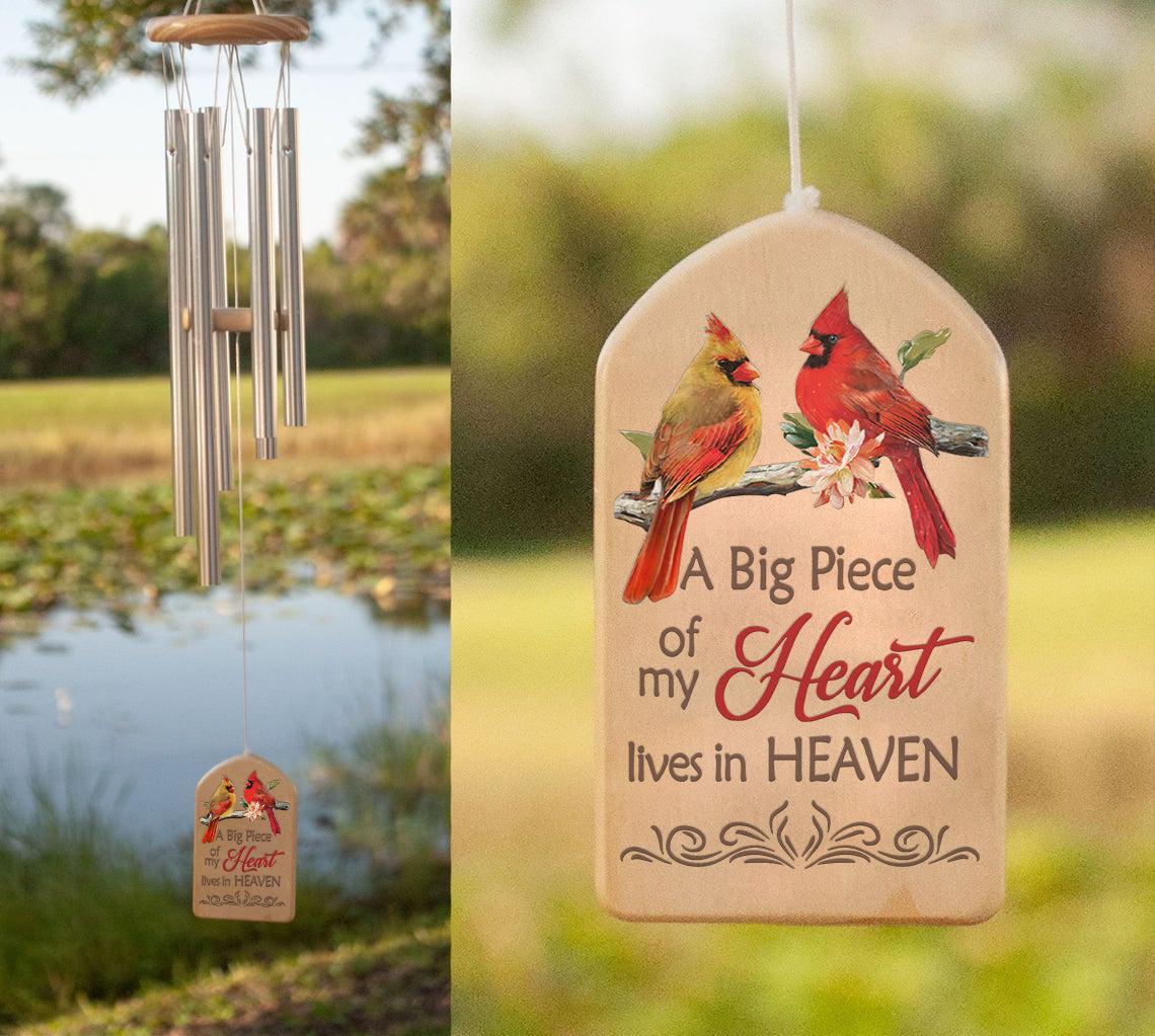 A big piece of my HEART lives in HEAVEN - Personalized Wind Chimes