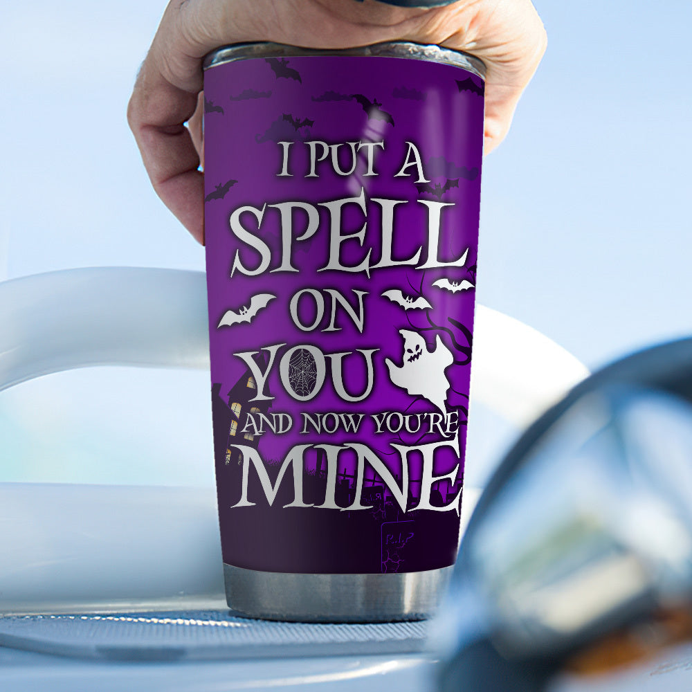 I Put A Spell On You Custom Tumbler, DIY Gift For Dog Lovers JonxiFon