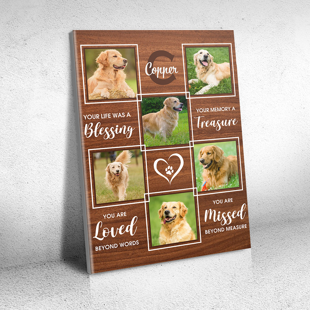 Loving You, Pet Memorial - Personalized Photo Collage Canvas - Jonxifon