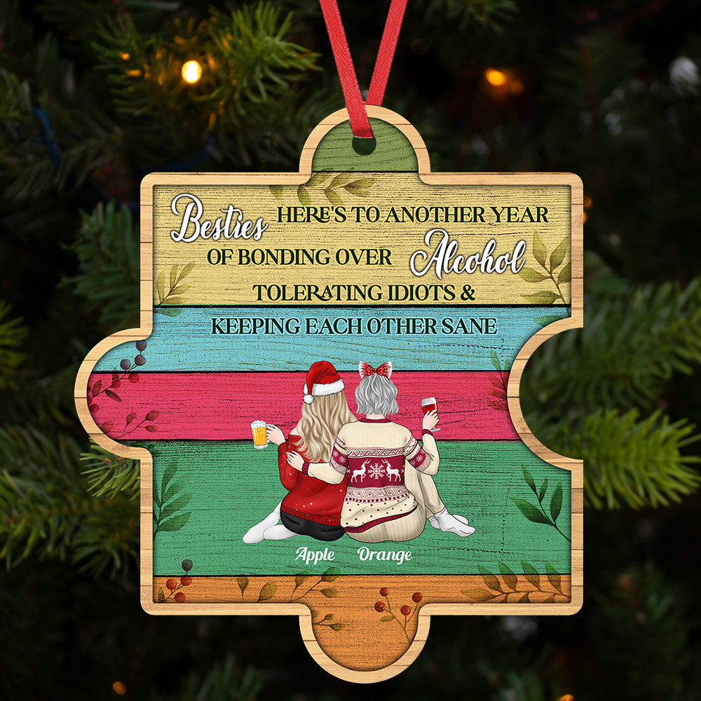 Personalized You Are My Missing Piece Besties Friends, Customized Holiday Ornament CHI-YEN