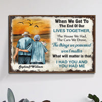 Thumbnail for When We Get To The End Of Our Lives Together, Premium Couple Canvas Wall Art - Jonxifon