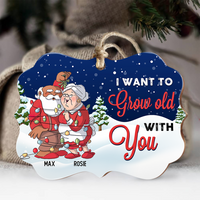 Thumbnail for Personalized I Want To Grow Old With You Couple Printed Wood Ornament, Customized Holiday Ornament CHI-YEN