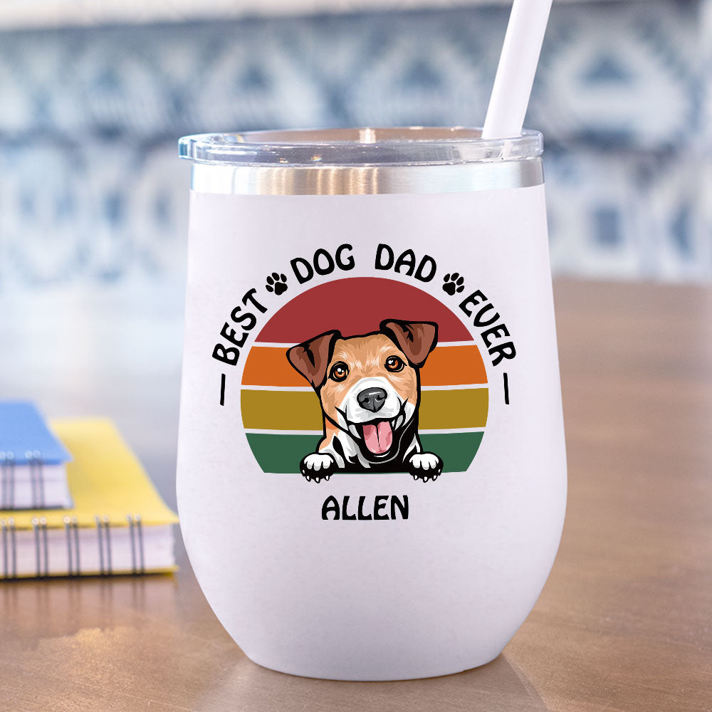 Best Dog Dad Ever 12oz Tumbler, Gift For Dog Lovers - Jonxifon