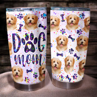 Thumbnail for Glitter Dog Mom With Photos Tumbler, Dog Lover Gift YHN-YEN