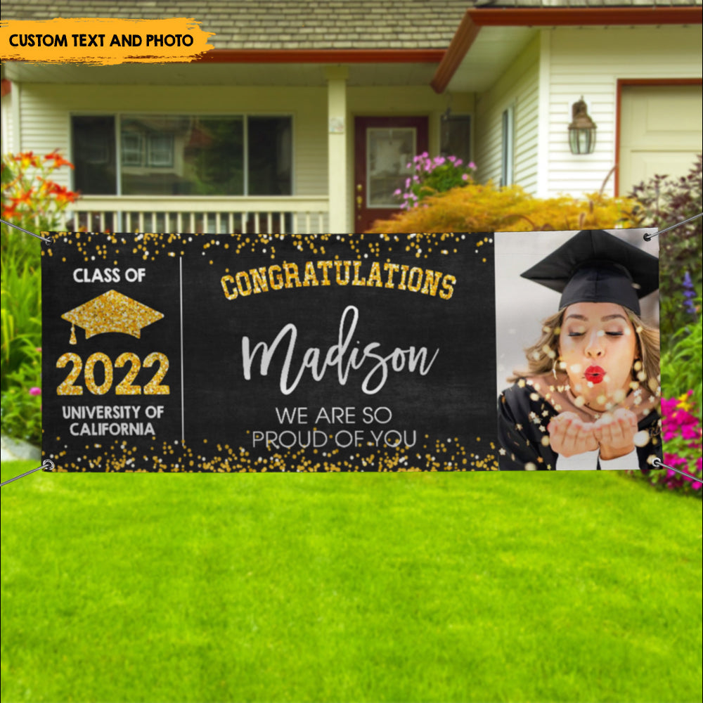 We Are So Proud Of You - Customized Graduation Banner