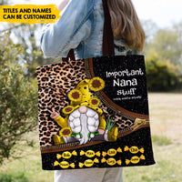 Thumbnail for Important Nana's Stuff - Personalized All-Over Tote Bag