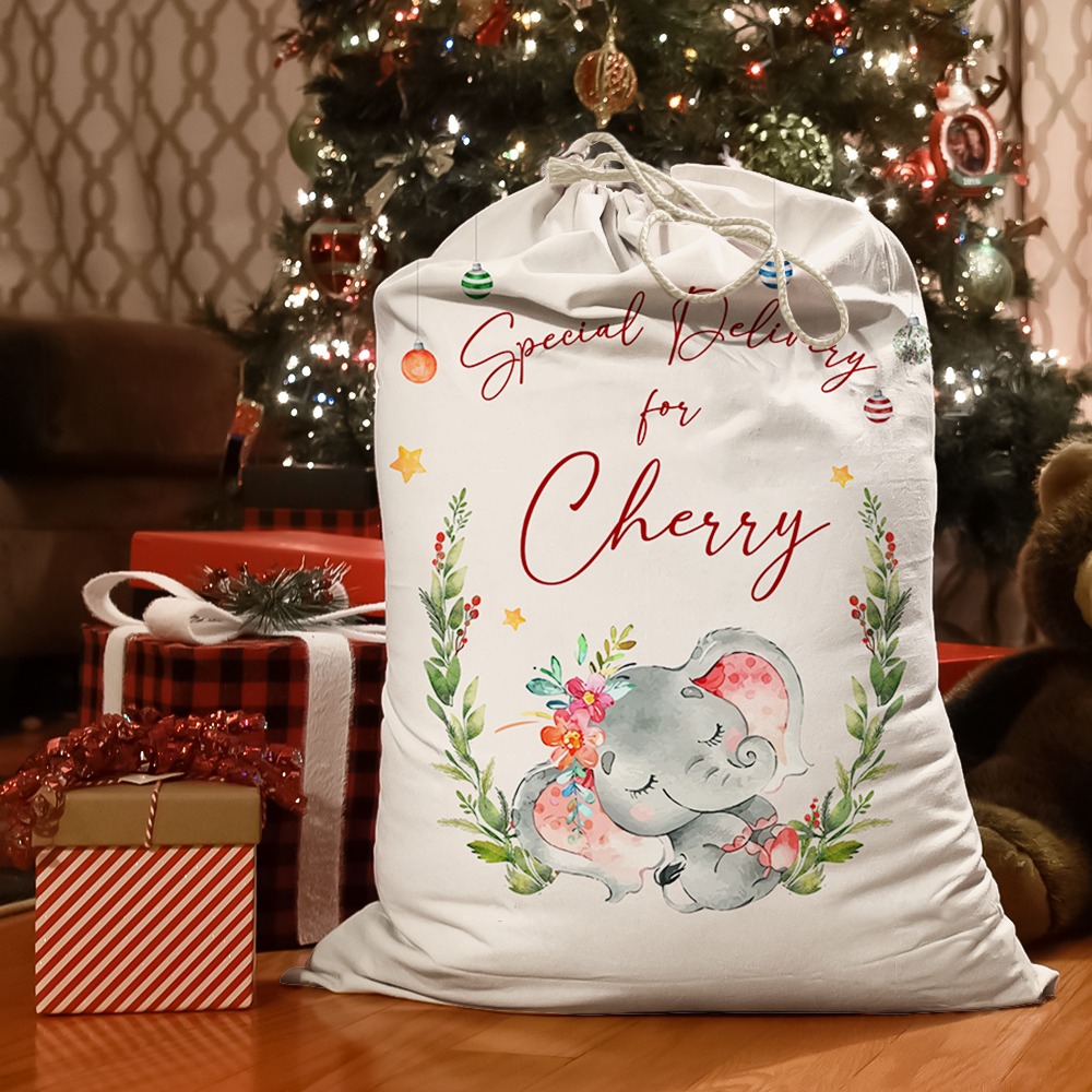 Custom Baby Name Christmas Bag, Christmas Gift