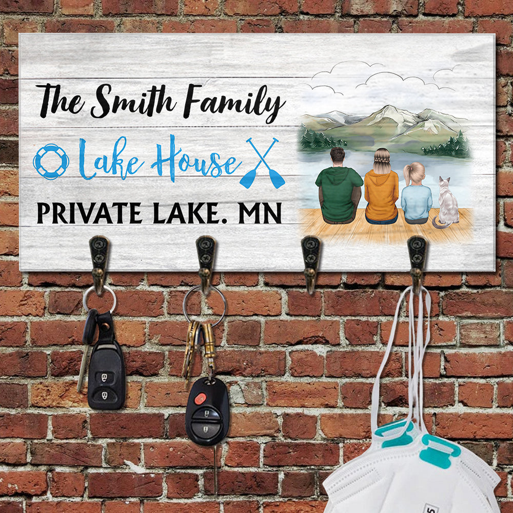 Lake House Personalized Key Hanger, Key Holder