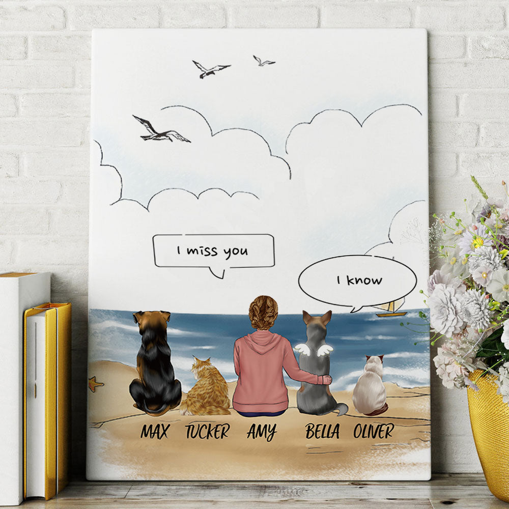 I Miss You Conversation - Canvas Print For Dog Lovers - Jonxifon