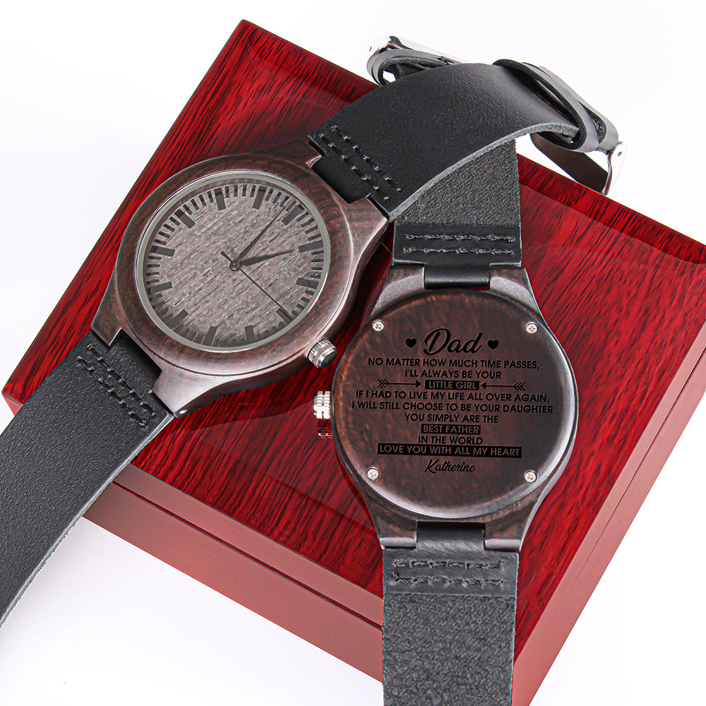 So much of me is made from Dad - Engraved Wood Watch, Men Watch, Father's day