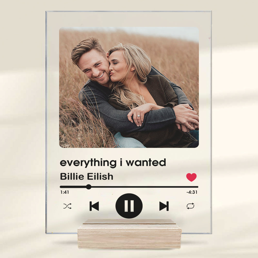 Couple Personalised Song Playlist - Acrylic Plaque