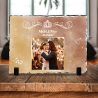 Thumbnail for Wedding Couple Blessed Slate Photo - Memorial Photo Gift For Couple - Jonxifon