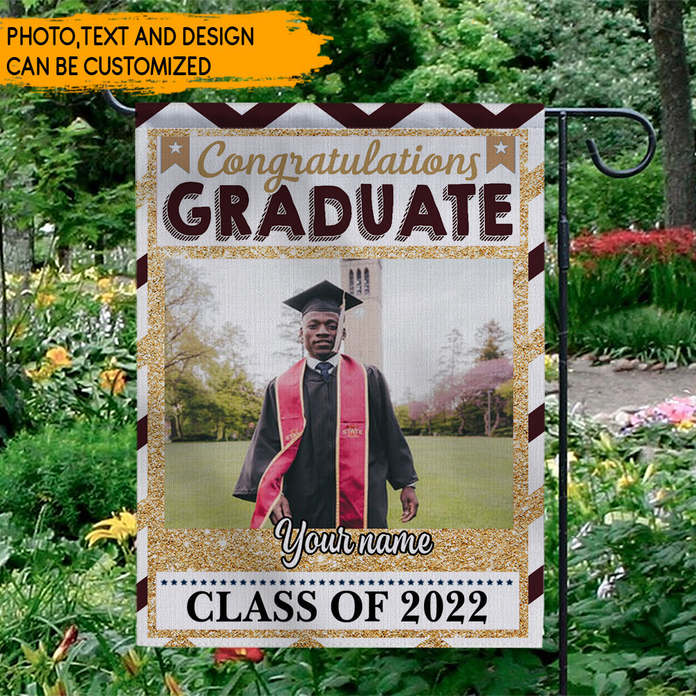 Congratulation Graduates - 2022 Personalized Graduation Garden Flag, Graduation Gift - Jonxifon