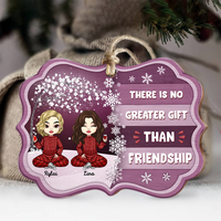 Thumbnail for Personalized There Is No Greater Gift Than Besties Friend Printed Wood Ornament, Christmas Gift For BFF CHI-THUY