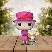 Thumbnail for Queen Elizabeth II with Corgi - Christmas Table Ornament