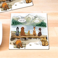 Thumbnail for Pet Memorial Square Stone Coasters, Dog Cat Loss Gifts, Mountain, Hiking - Jonxifon