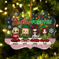 Thumbnail for Personalized Besties Friends Sisters Forever Acrylic Ornament, Customized Holiday Ornament CHI-YEN