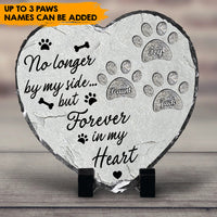 Thumbnail for Forever In My Heart - Personalized Heart-Shape Photo Slate, Pet Memorial Gift