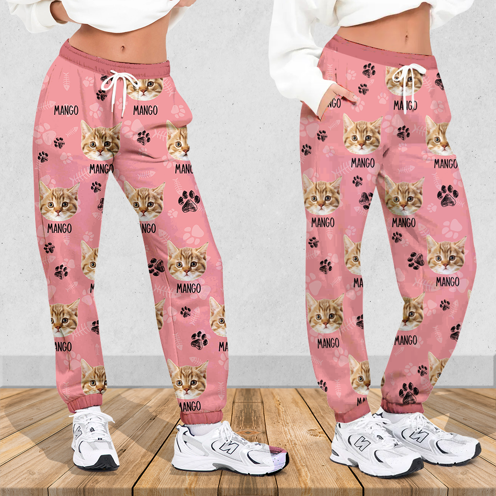 Upload Pet Image With Name Multicolor Sweatpants, Custom Gift For Men and Women Dung- Yen