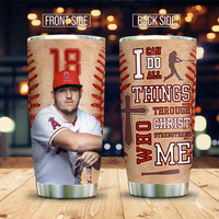 Thumbnail for Personalized Upload Photo Baseball Tumbler, Gift For Baseball Lover