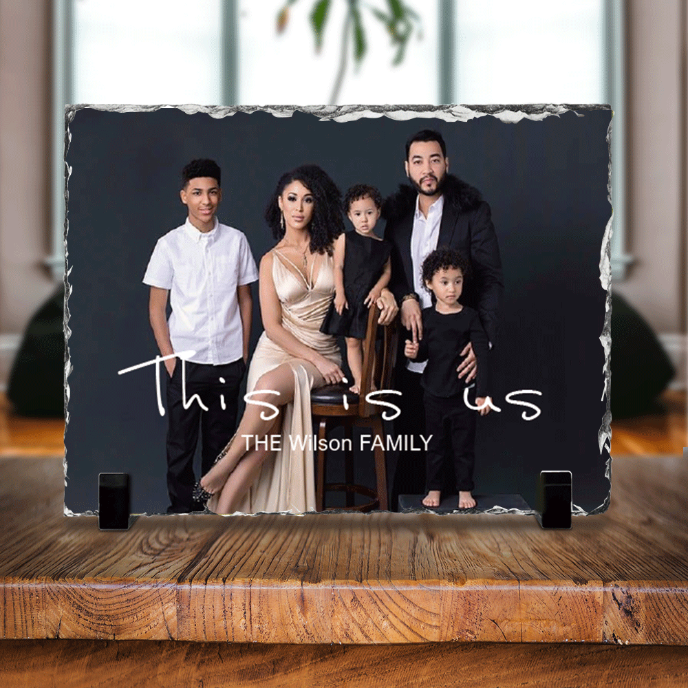 This Is Us, Family Photo Gallery Slate Photo - Memorial Gift - Jonxifon