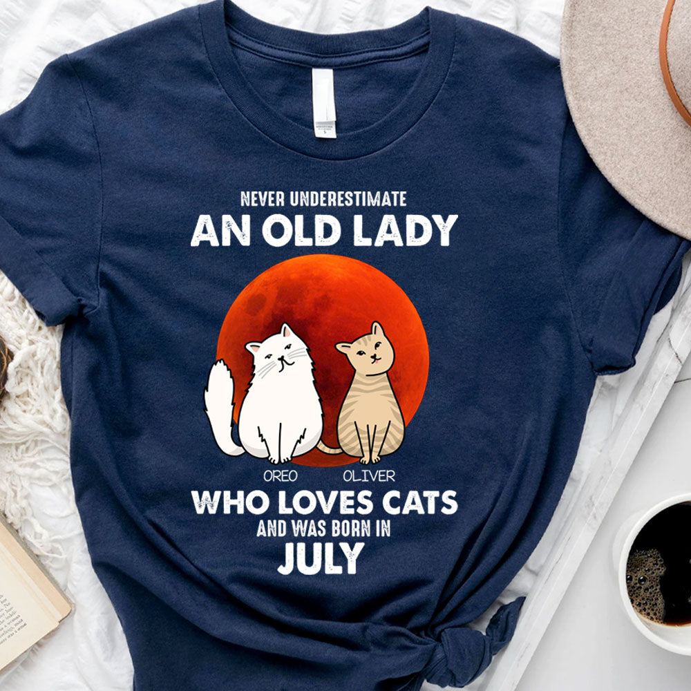 Never Underestimate An Old Lady - Customized Shirt