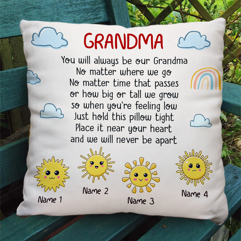 Personalized Grandma Little Sunshines Pillow, Gift For Mom Nana